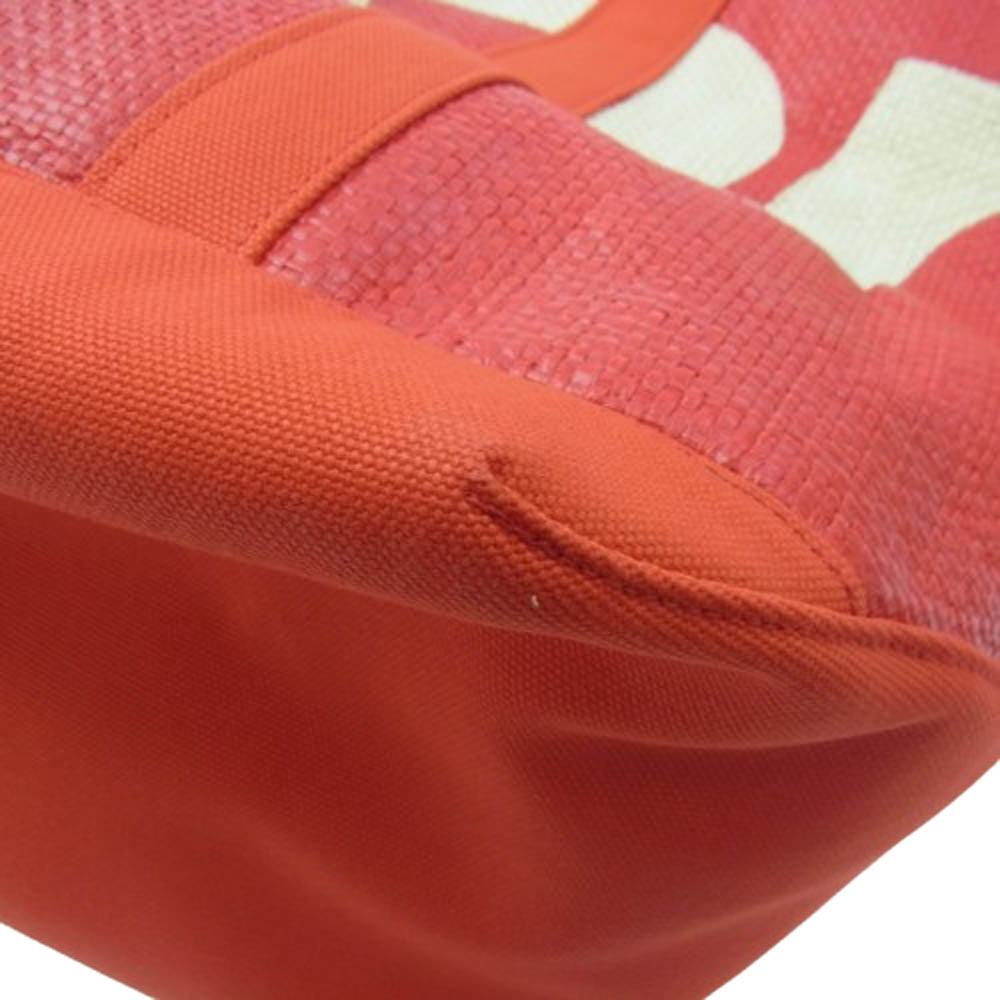 Supreme シュプリーム 20SS Raffia Tote ラフィア トートバッグ レッド系【極上美品】【中古】