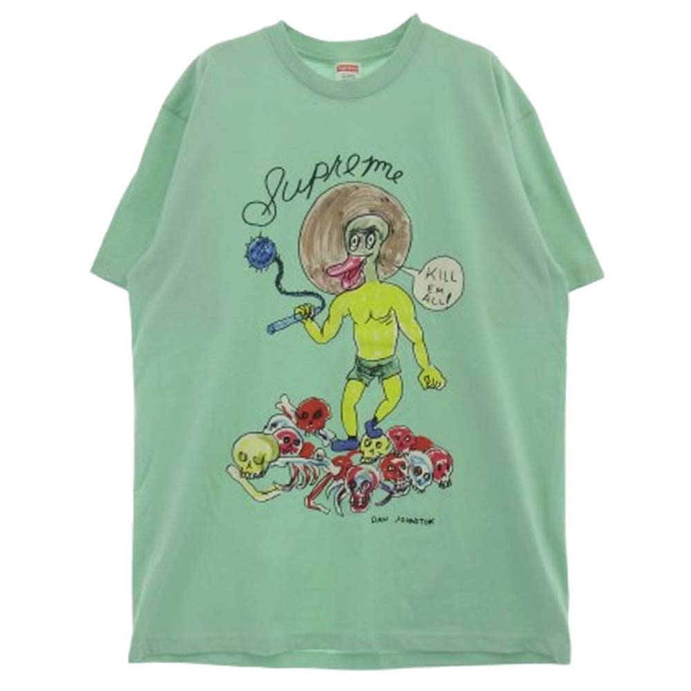 Supreme シュプリーム 20SS Daniel Johnston ダニエルジョンストン Kill Em All Tee グラフィック Tシャツ 半袖カットソー ミントグリーン系 L【中古】