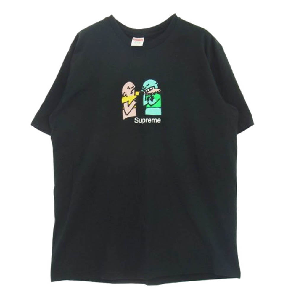 Supreme シュプリーム 19AW Bite tee フロントプリント Tシャツ 半袖カットソー ブラック系 L【中古】