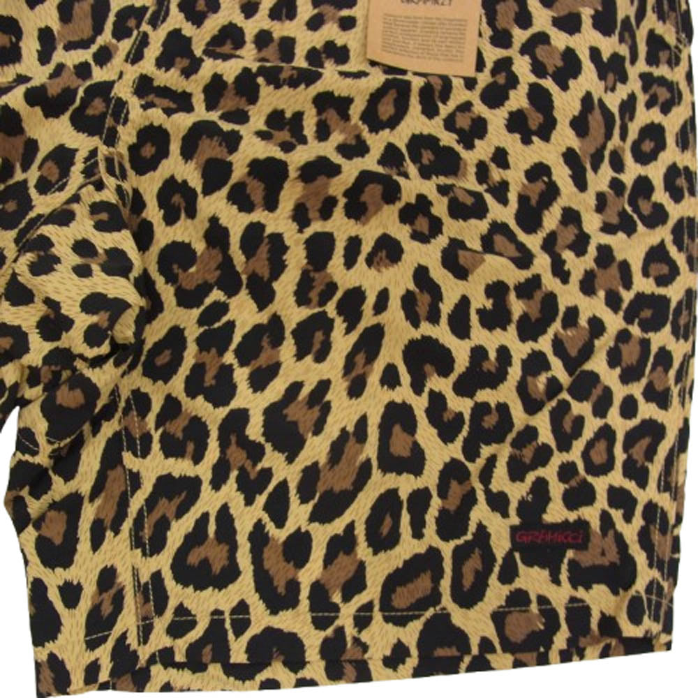 Gramicci グラミチ GUP-20S037 SHELL PACKABLE SHORTS レオパード柄 シェルパッカブル ショーツ ブラウン系 L【極上美品】【中古】