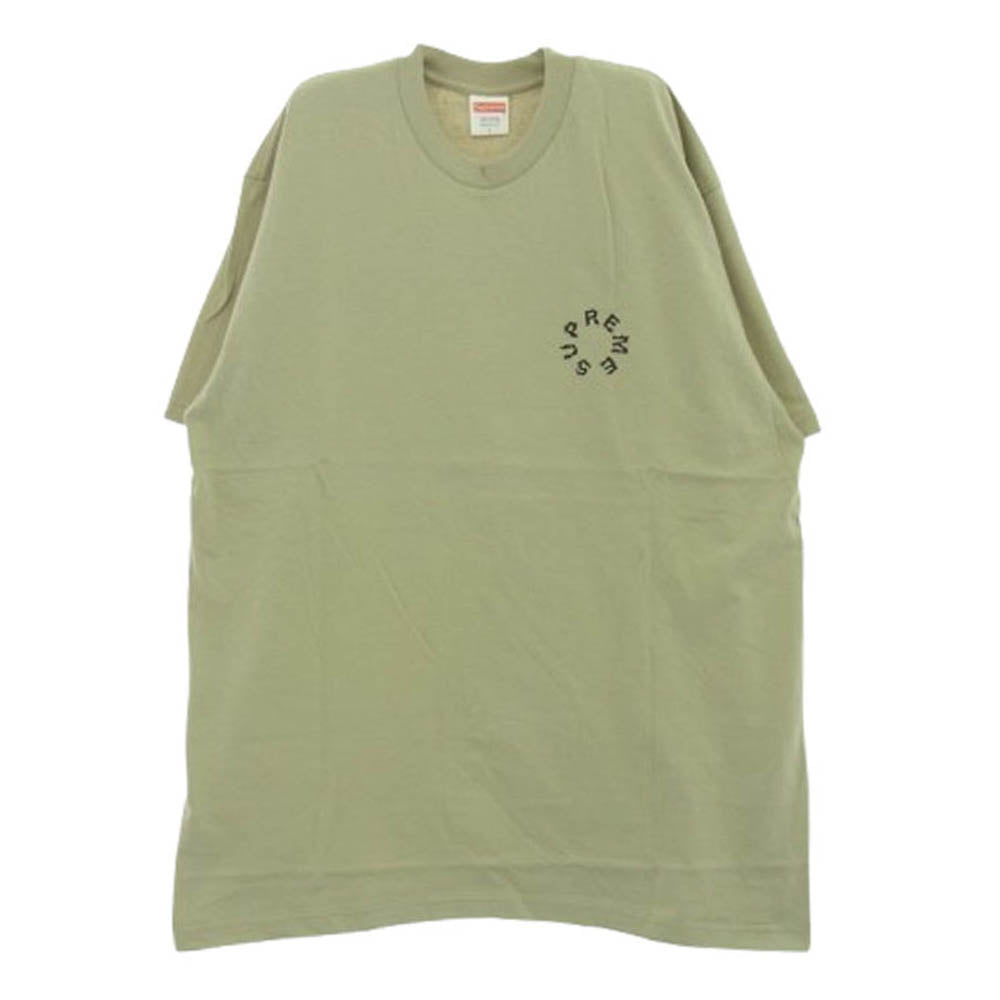 Supreme シュプリーム 20SS Marble Tee マーブルサークルロゴ グラフィック Tシャツ 半袖カットソー ベージュ系 L【極上美品】【中古】