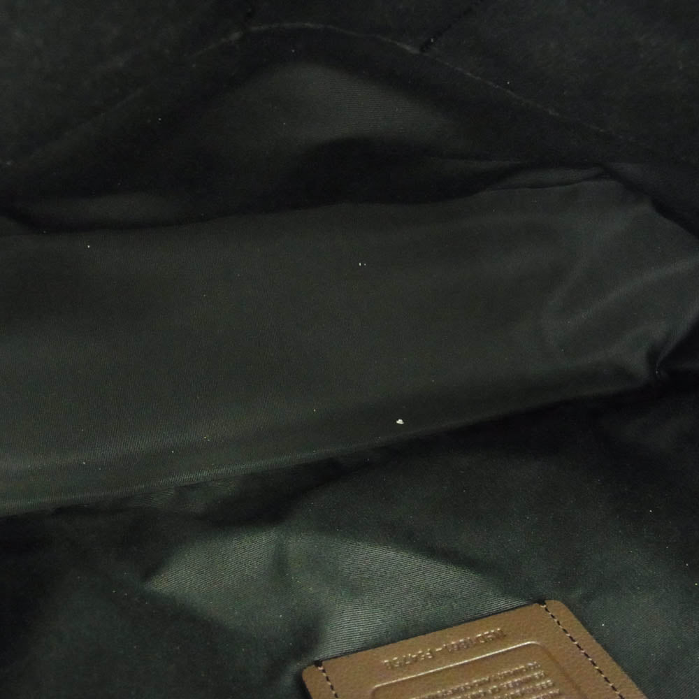 COACH コーチ F54758 オールレザー バイカラー 2WAY ビジネス トートバッグ ブラック系【美品】【中古】