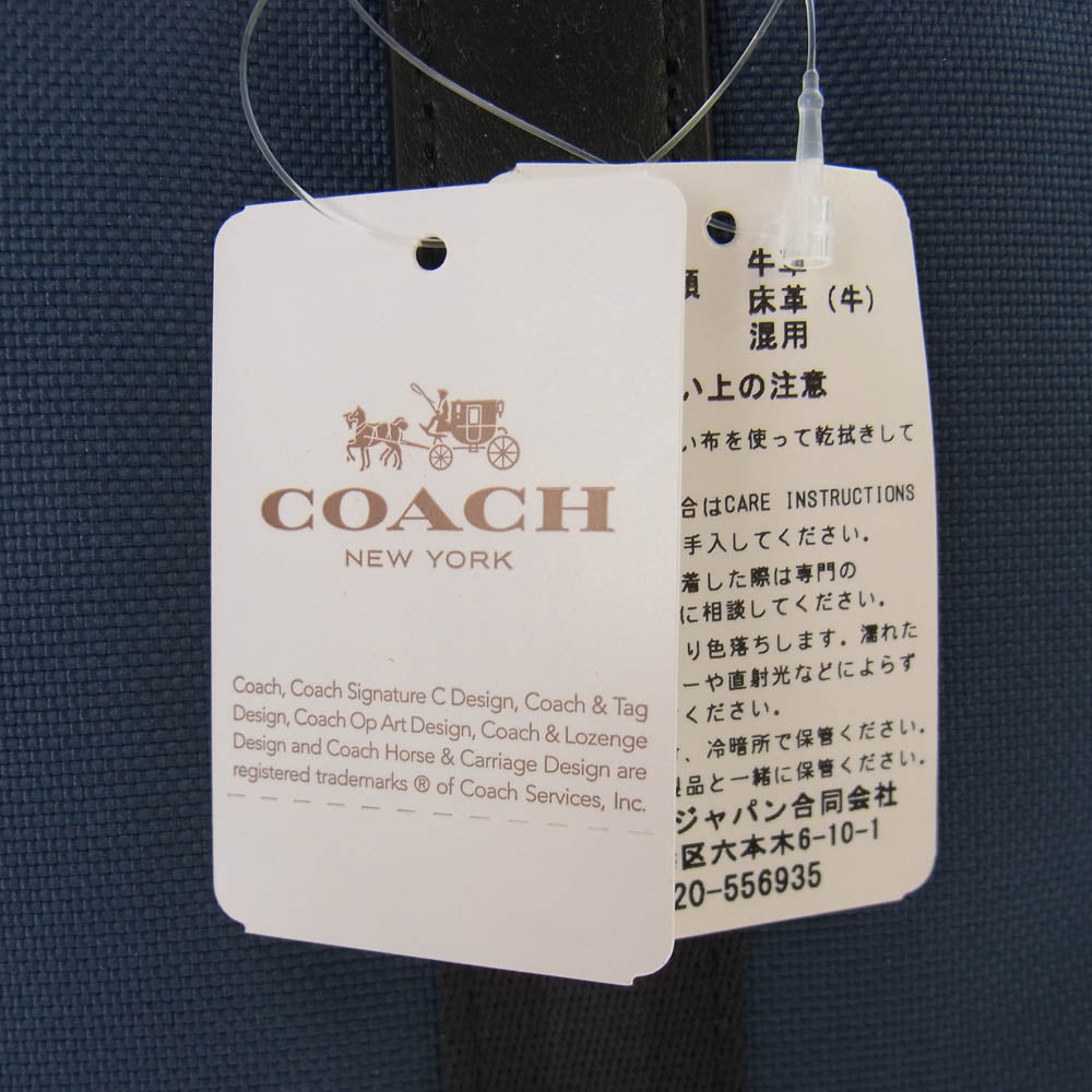COACH コーチ F36812 WEST TOTE CORDURA コーデュラナイロン ウエスト トートバッグ ブルー系【極上美品】【中古】
