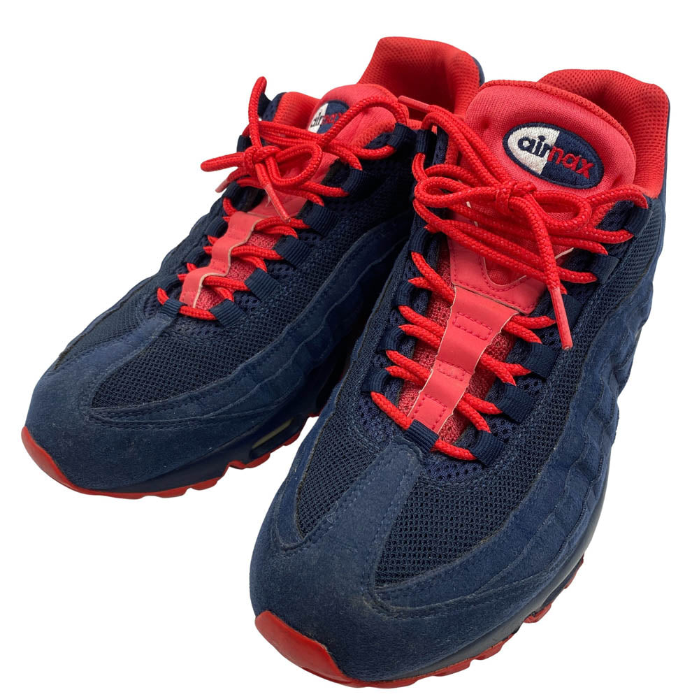 NIKE ナイキ 609048-400 Air Max 95 Obsidian Action Red エアマックス スニーカー ネイビー系 28.5cm【中古】