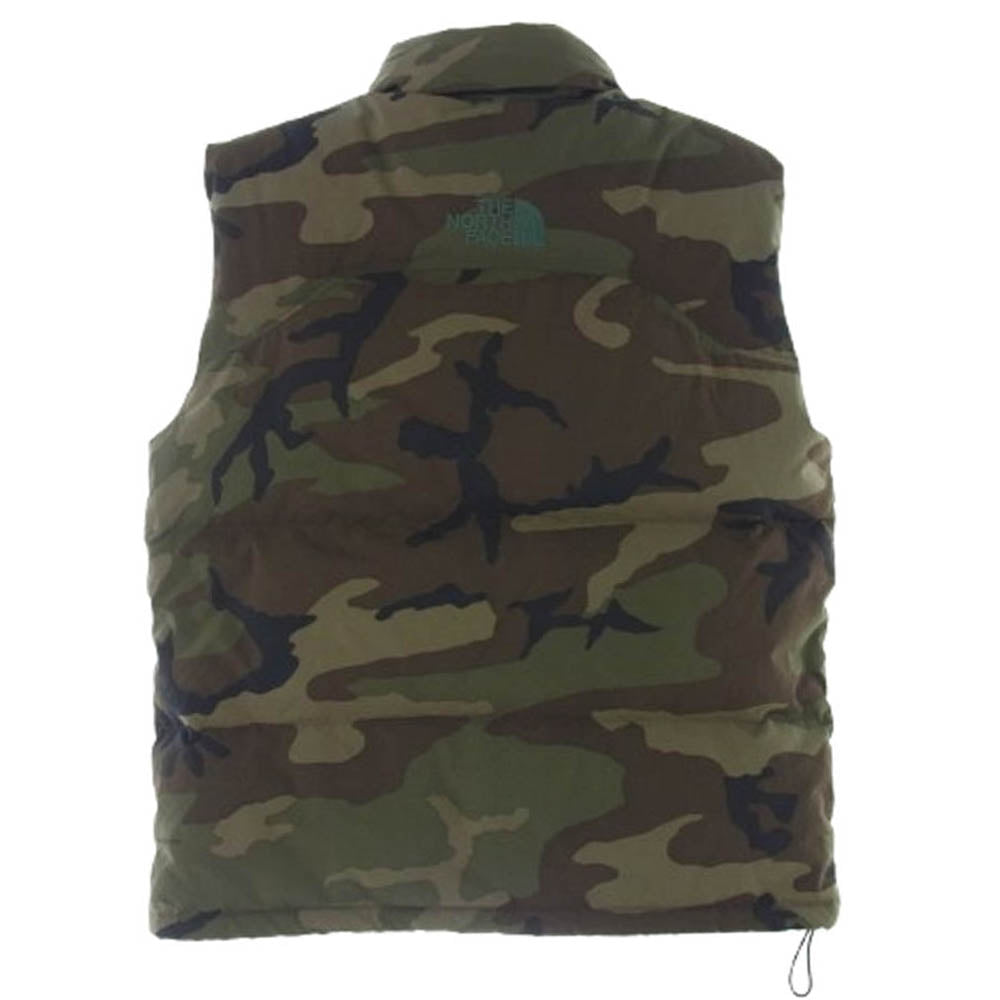 THE NORTH FACE ノースフェイス ND00490 NUPTSE VEST カモフラ柄 ヌプシ ダウンベスト モスグリーン系 マルチカラー系 M【中古】