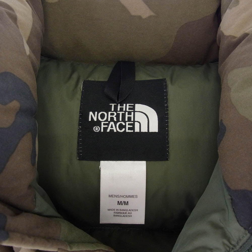 THE NORTH FACE ノースフェイス ND00490 NUPTSE VEST カモフラ柄 ヌプシ ダウンベスト モスグリーン系 マルチカラー系 M【中古】