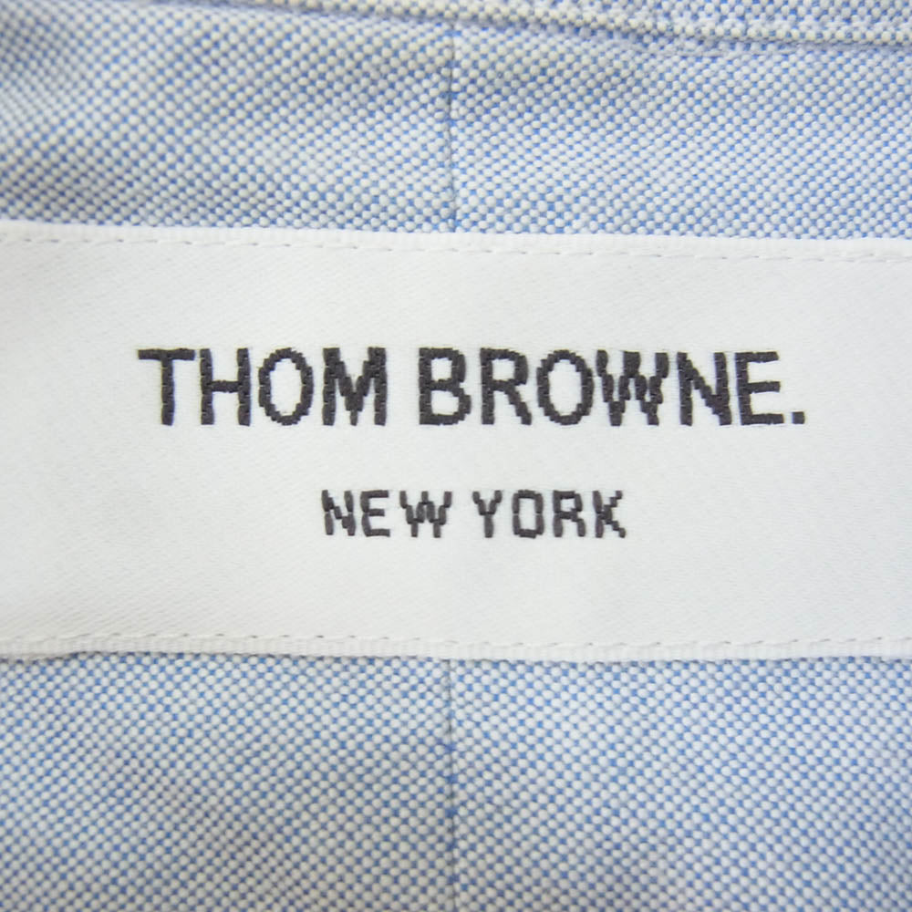 THOM BROWNE トムブラウン MWL001AW5258 ボタンダウン 長袖 シャツ ブルー系 0 【中古】