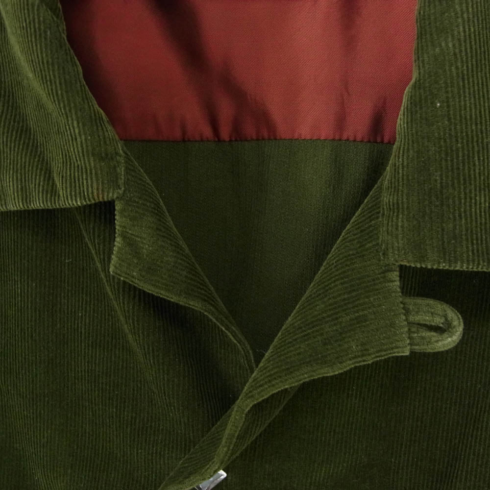 TENDERLOIN テンダーロイン T-CORDUROY SHT チェーン刺繍 コーデュロイ ウエスタンシャツ カーキ系 S【中古】