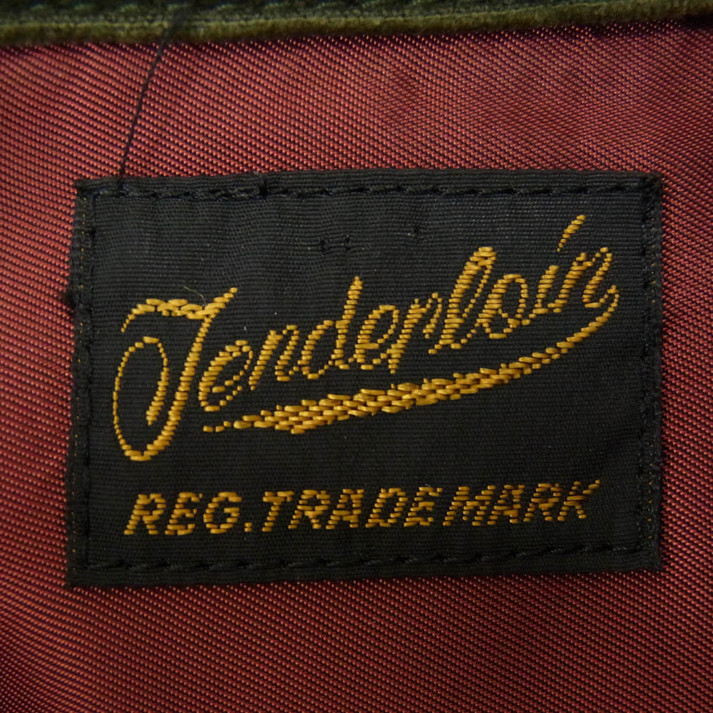 TENDERLOIN テンダーロイン T-CORDUROY SHT チェーン刺繍 コーデュロイ ウエスタンシャツ カーキ系 S【中古】