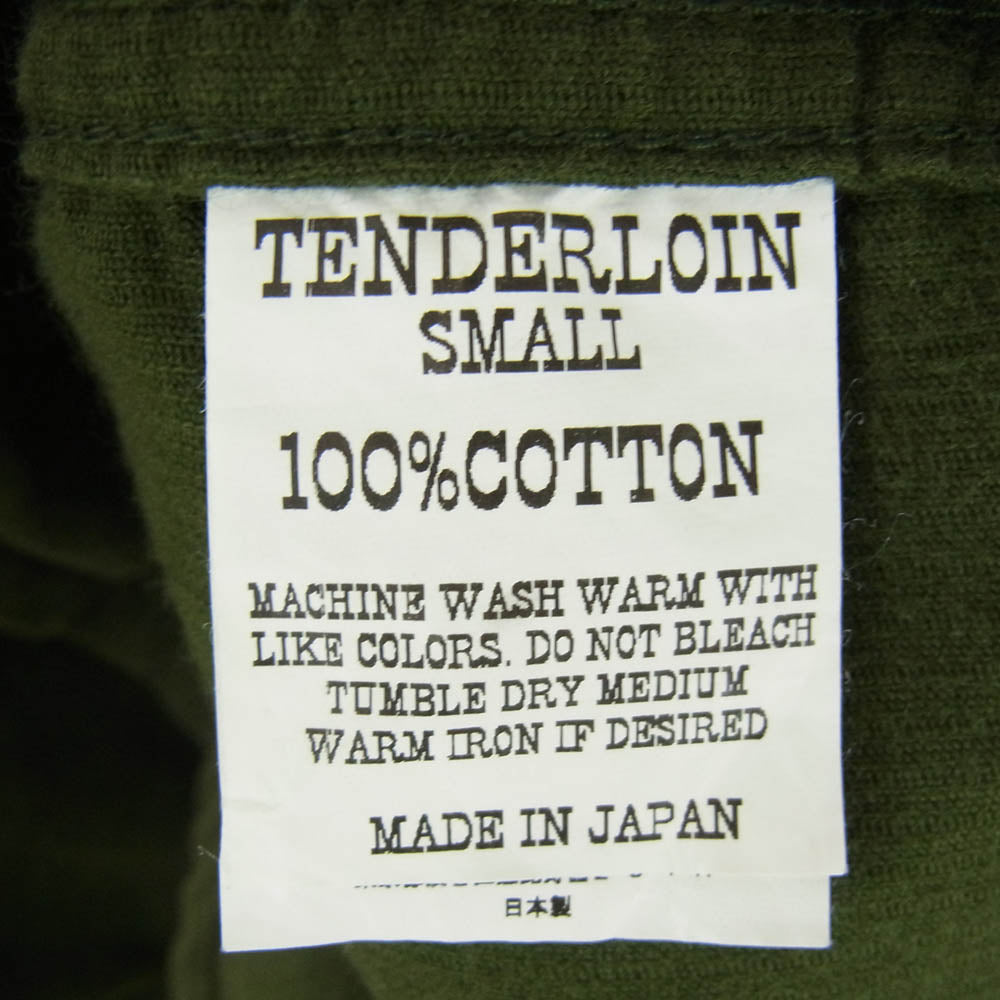 TENDERLOIN テンダーロイン T-CORDUROY SHT チェーン刺繍 コーデュロイ ウエスタンシャツ カーキ系 S【中古】