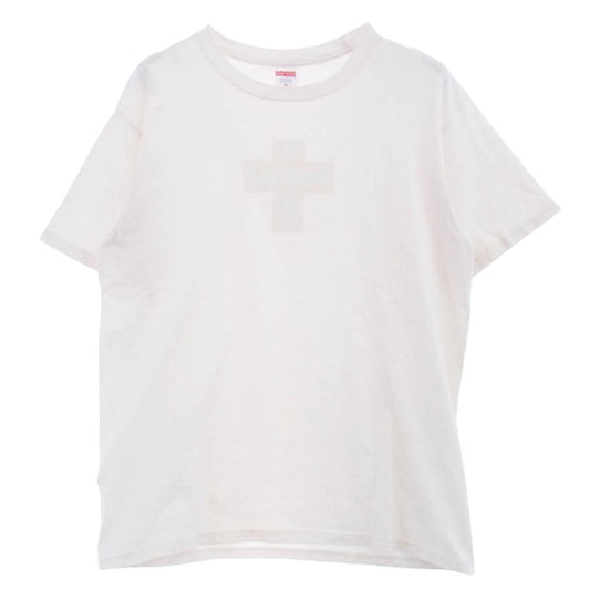 Supreme シュプリーム 20AW Cross Box Logo Tee クロス ボックス ロゴ 半袖 Tシャツ オフホワイト系 M【中古】