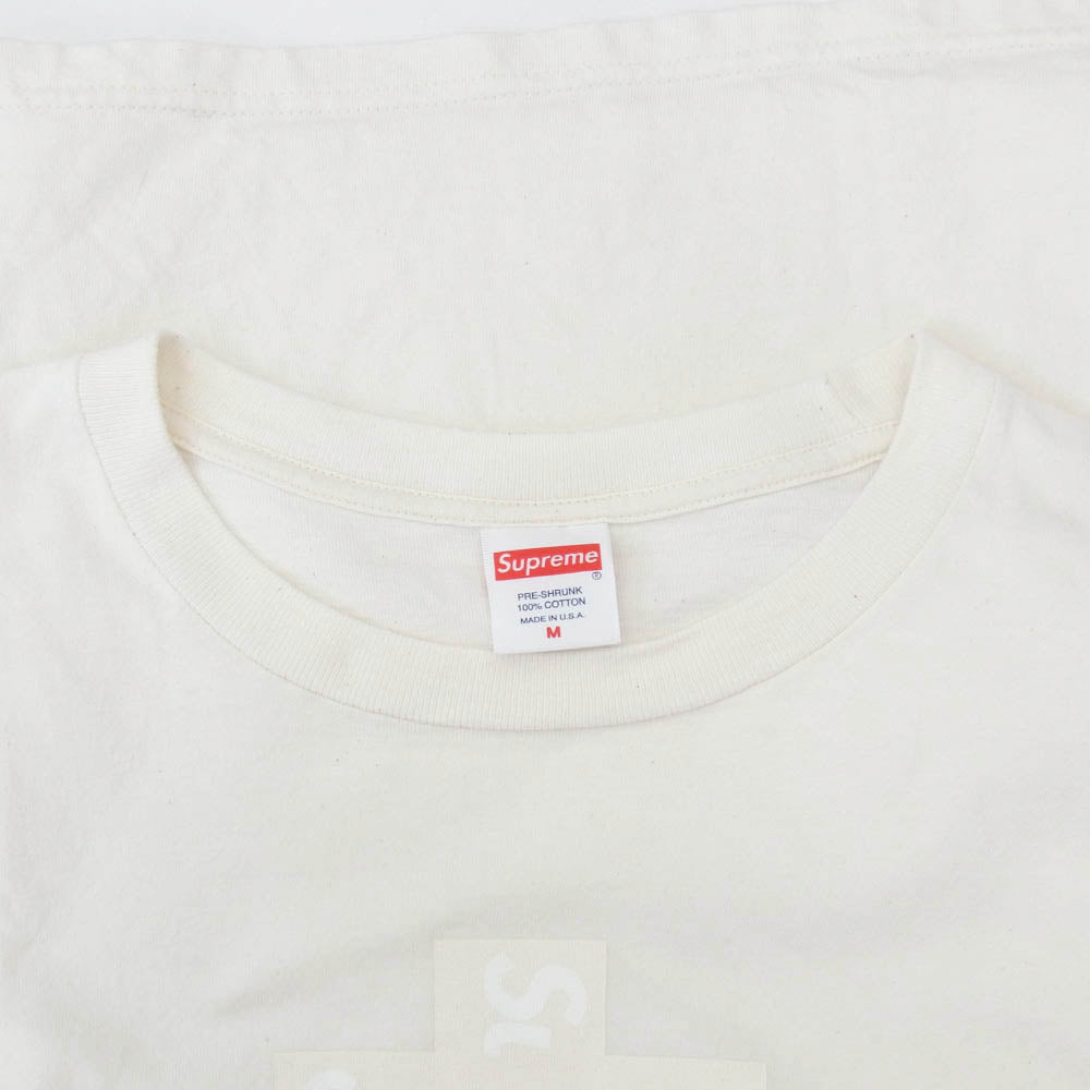 Supreme シュプリーム 20AW Cross Box Logo Tee クロス ボックス ロゴ 半袖 Tシャツ オフホワイト系 M【中古】