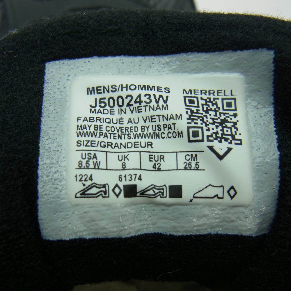 MERRELL メレル J500243W MOAB 3 SYNTHETIC GORE-TEX WIDE WIDTH モアブ 3 シンセティック ゴアテックス ハイキング トレッキング シューズ ダークグレー系 26.5cm【新古品】【未使用】【中古】