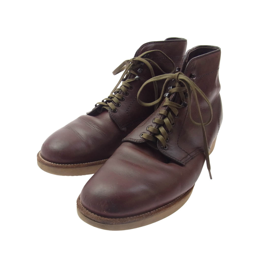 ALDEN オールデン 45960H クロムエクセルレザー プレーントゥー レースアップブーツ ブラウン系 9D【中古】
