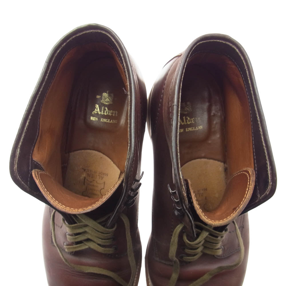 ALDEN オールデン 45960H クロムエクセルレザー プレーントゥー レースアップブーツ ブラウン系 9D【中古】