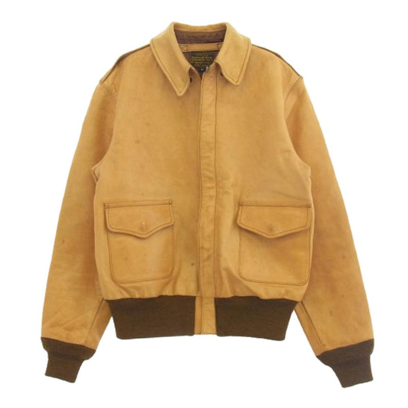 Buzz Rickson's バズリクソンズ BR80104 A-2 フライトジャケット ホースハイド レザージャケット ベージュ系【中古】