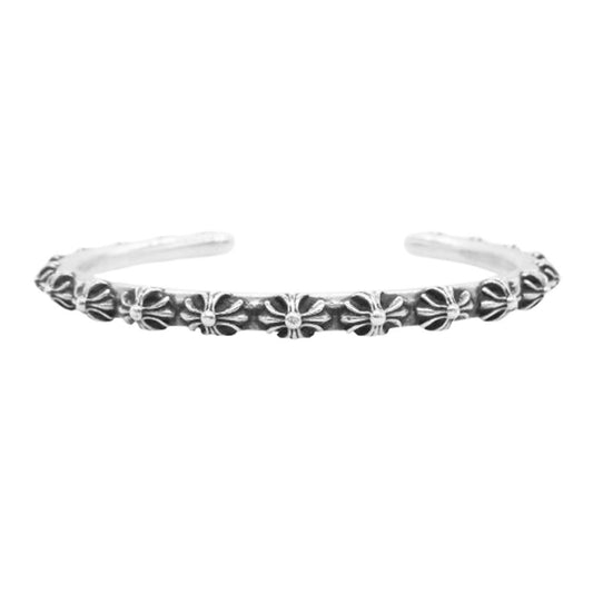 CHROME HEARTS クロムハーツ（原本無） BANGLE CROSS クロスバンドバングル ブレスレット シルバー系【中古】