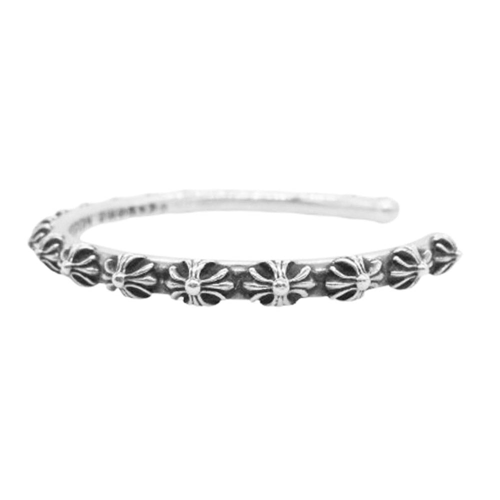 CHROME HEARTS クロムハーツ（原本無） BANGLE CROSS クロスバンドバングル ブレスレット シルバー系【中古】