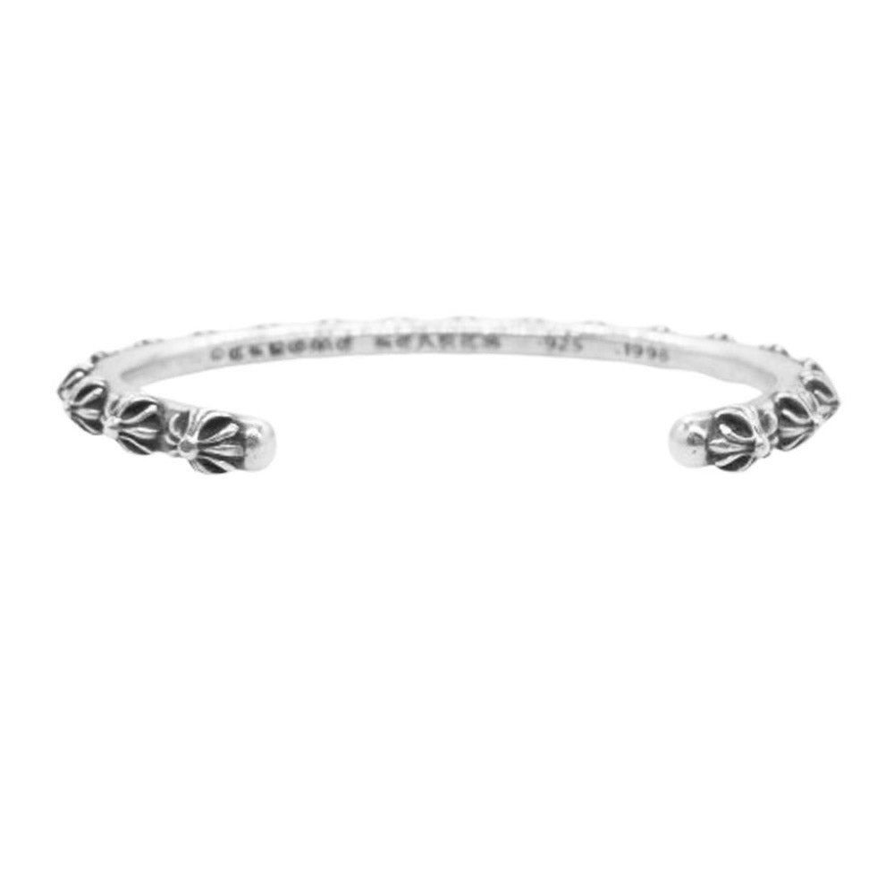 CHROME HEARTS クロムハーツ（原本無） BANGLE CROSS クロスバンドバングル ブレスレット シルバー系【中古】