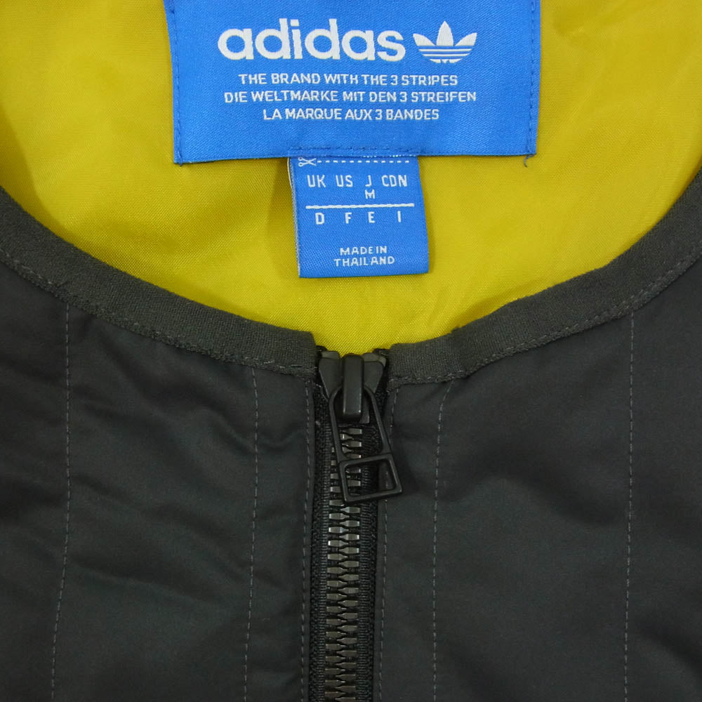 adidas アディダス CE7112 Shadow Tones Quilted Vest 中綿 ベスト チャコール系 M【中古】