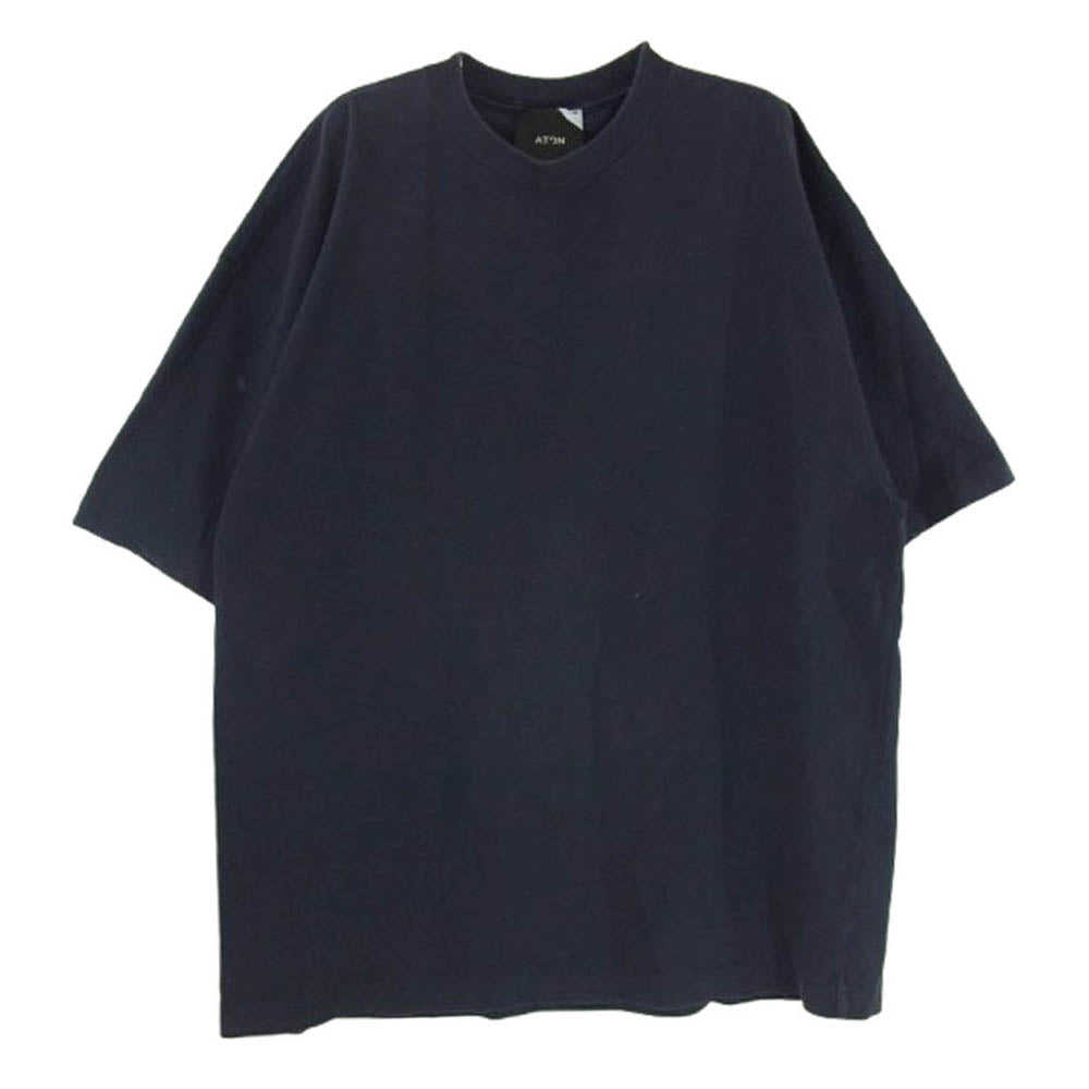 ATON エイトン コットン 半袖 Tシャツ カットソー ネイビー系 04【中古】