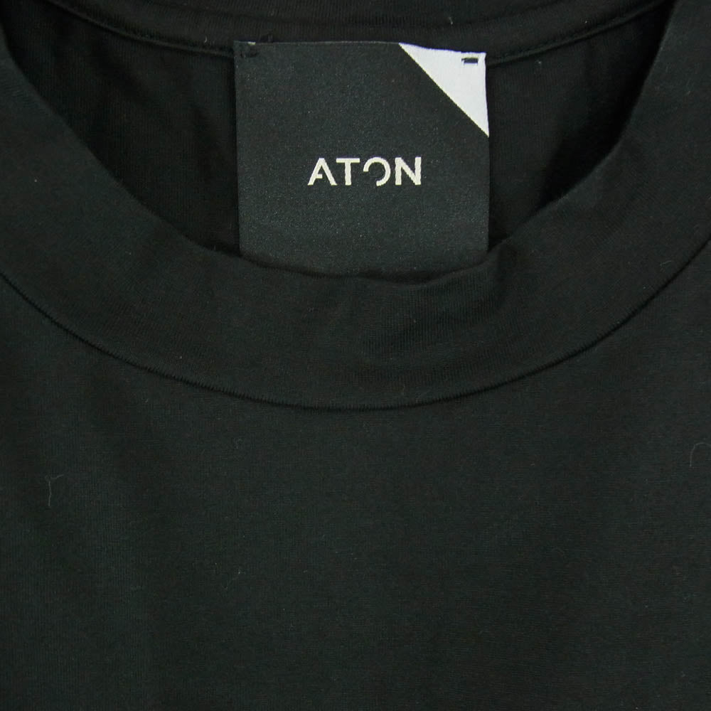 ATON エイトン 半袖 Tシャツ カットソー ブラック系 04【中古】