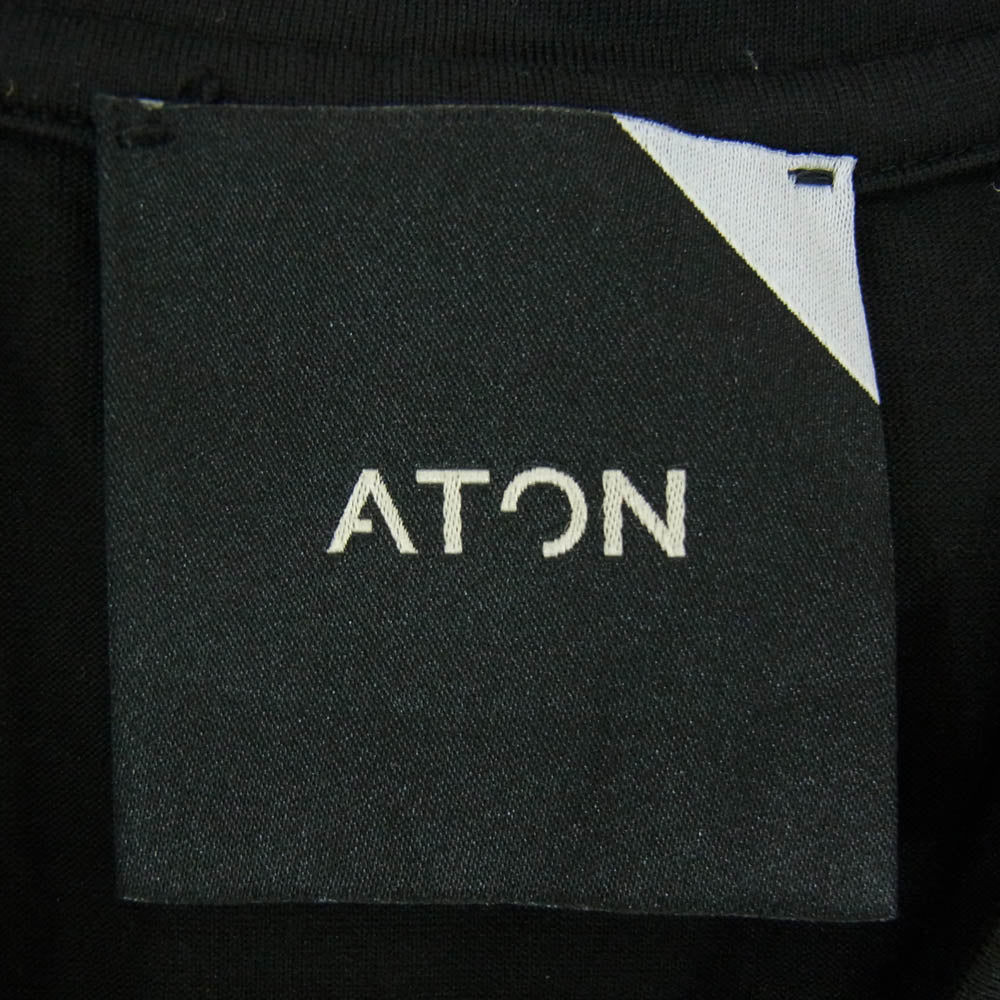 ATON エイトン 半袖 Tシャツ カットソー ブラック系 04【中古】