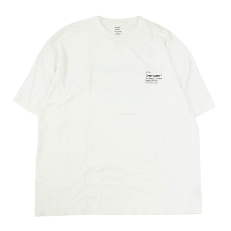 ATON エイトン × Graphpaper グラフペーパー 半袖 Tシャツ カットソー ホワイト系 06【中古】