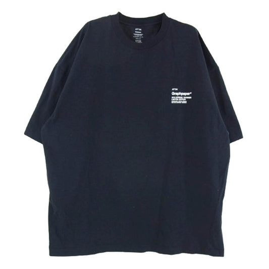 ATON エイトン × Graphpaper グラフペーパー 半袖 Tシャツ カットソー ネイビー系 06【中古】