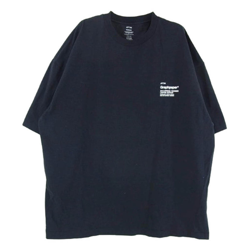 ATON エイトン × Graphpaper グラフペーパー 半袖 Tシャツ カットソー ネイビー系 06【中古】