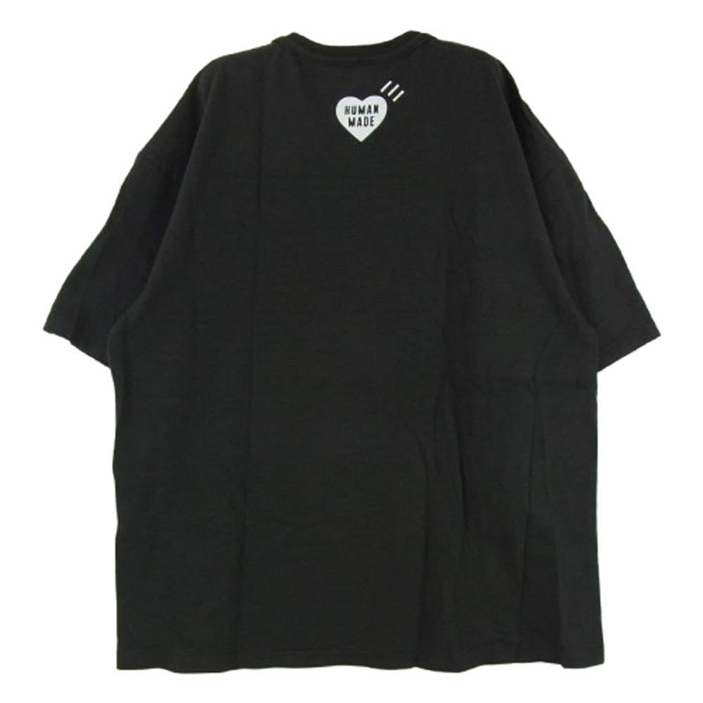 HUMAN MADE ヒューマンメイド FLYING DUCK T-SHIRT フライングダック プリント 半袖 Tシャツ ブラック系 2XL【中古】