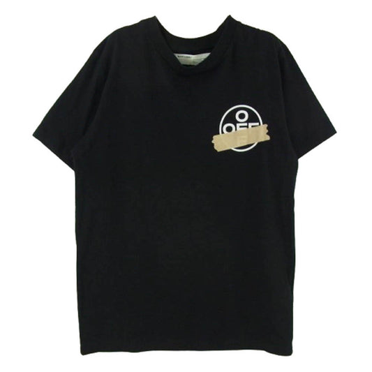 OFF-WHITE オフホワイト 20SS TAPE ARROWS S/S SLIM TEE アロー テープロゴプリント 半袖 Tシャツ ブラック系 M【中古】