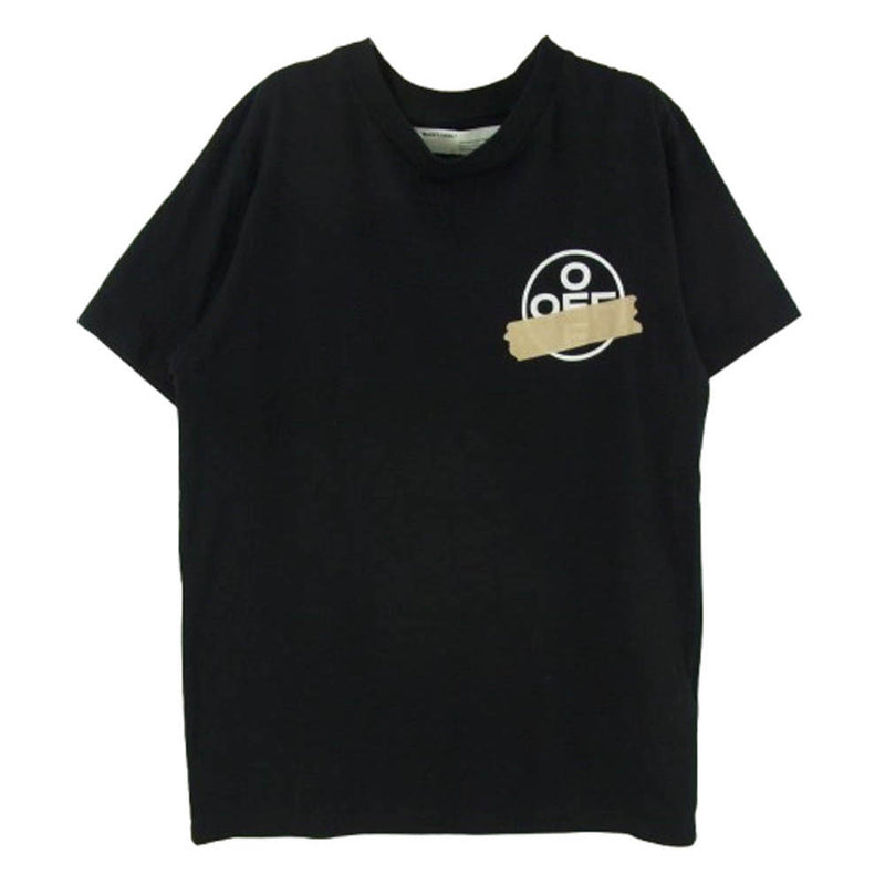 OFF-WHITE オフホワイト 20SS TAPE ARROWS S/S SLIM TEE アロー テープロゴプリント 半袖 Tシャツ ブラック系 M【中古】