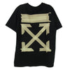 OFF-WHITE オフホワイト 20SS TAPE ARROWS S/S SLIM TEE アロー テープロゴプリント 半袖 Tシャツ ブラック系 M【中古】