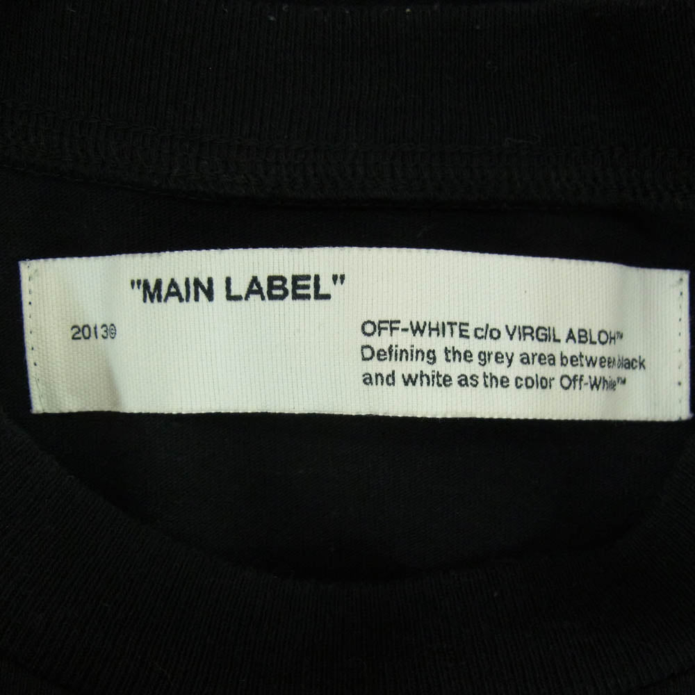 OFF-WHITE オフホワイト 20SS TAPE ARROWS S/S SLIM TEE アロー テープロゴプリント 半袖 Tシャツ ブラック系 M【中古】