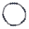 CHROME HEARTS クロムハーツ（原本無） BEAD ビーズ ブレスレット シルバーパーツ19個 ブラック系 シルバー系【中古】