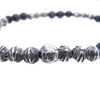 CHROME HEARTS クロムハーツ（原本無） BEAD ビーズ ブレスレット シルバーパーツ19個 ブラック系 シルバー系【中古】