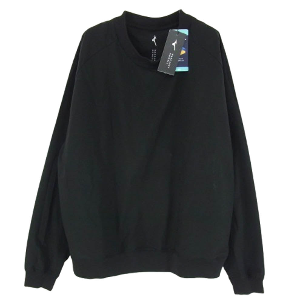 MARGARET HOWELL マーガレットハウエル 579-4154001 STRETCH POLYESTER POPLIN ストレッチ ポリエステル ポプリン トップス Tシャツ ブラック系 L【美品】【中古】