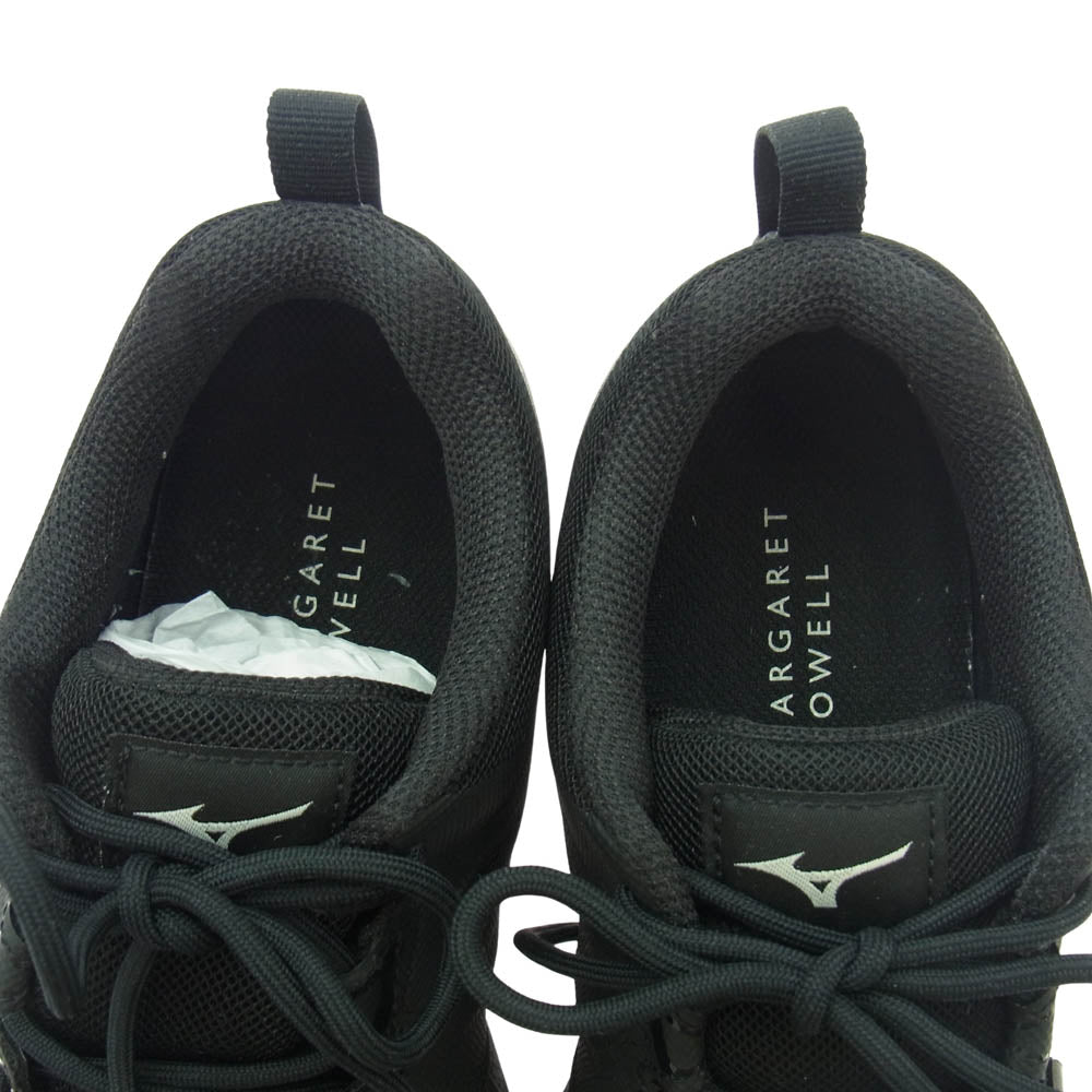 MARGARET HOWELL マーガレットハウエル B1GS210009 × MIZUNO ミズノ WAVE GAZELLE2 ウェーブ ガゼル 2 ローカット スニーカー ブラック系 26cm【中古】