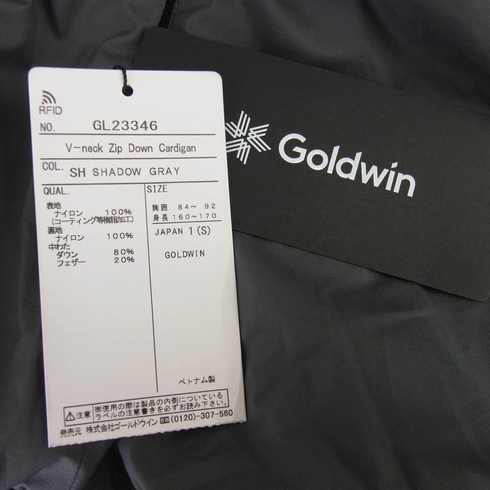 Goldwin ゴールドウィン GL23346 Down Cardigan Vネック ジップ ダウン カーディガン ジャケット グレー系 1【中古】