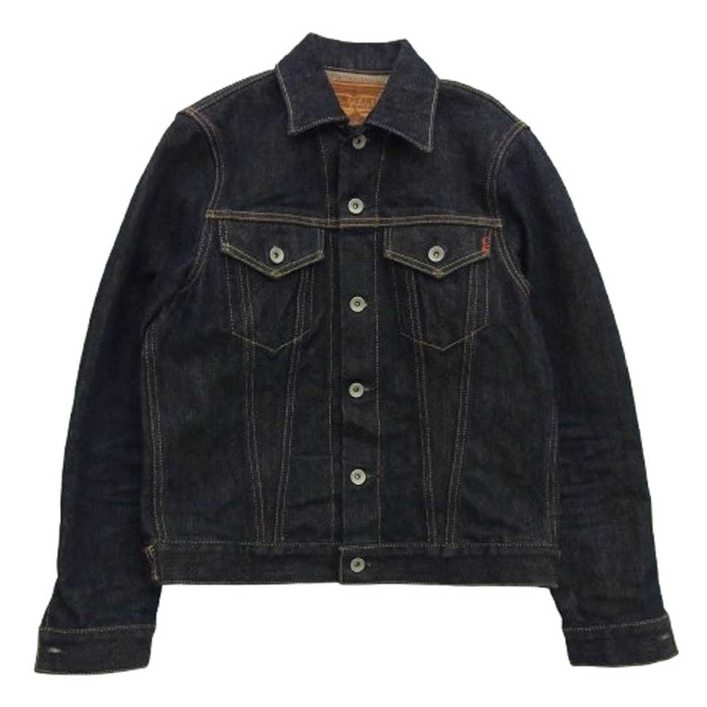 IRON HEART アイアンハート 526J 21oz セルビッチ デニム トラッカー ジャケット インディゴブルー系 S【中古】