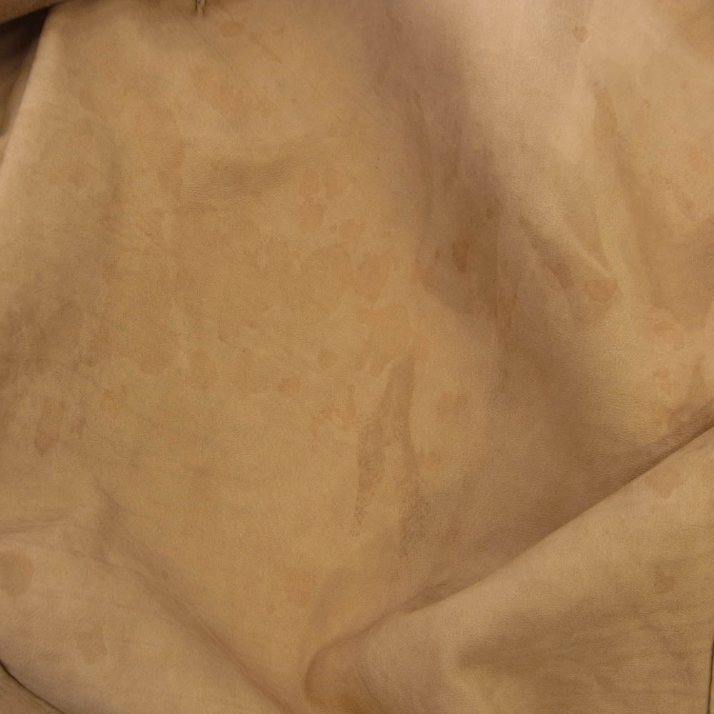 ISAMUKATAYAMA BACKLASH イサムカタヤマバックラッシュ 1255-03 白鞣し 製品後バイオウォッシュ カーフスエード シングル ライダースジャケット ブラウン系 M【中古】