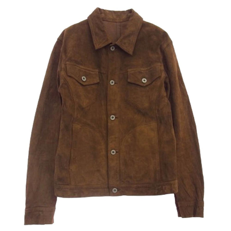 ISAMUKATAYAMA BACKLASH イサムカタヤマバックラッシュ 1496-04 JAPAN CALF GARMENT-DYED JACKET SUEDE FILERO ジャパンカーフ 製品染め タンニン スエード ブルゾン ジャケット ブラウン系 M【中古】