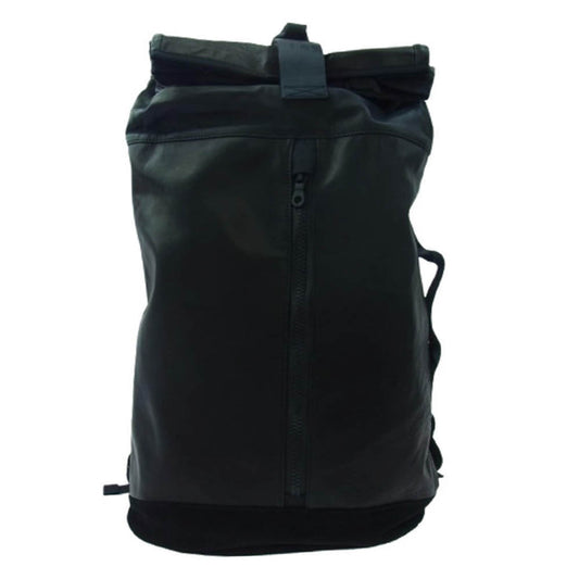 ISAMUKATAYAMA BACKLASH イサムカタヤマバックラッシュ × BACKBONE バックボーン × RESISTANTO レジスタント BACKPACK ジャパンホースレザー バックパック リュックサック ブラック系【中古】