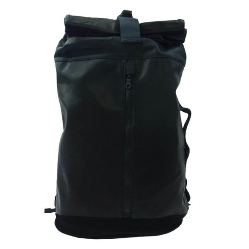 ISAMUKATAYAMA BACKLASH イサムカタヤマバックラッシュ × BACKBONE バックボーン × RESISTANTO レジスタント BACKPACK ジャパンホースレザー バックパック リュックサック ブラック系【中古】