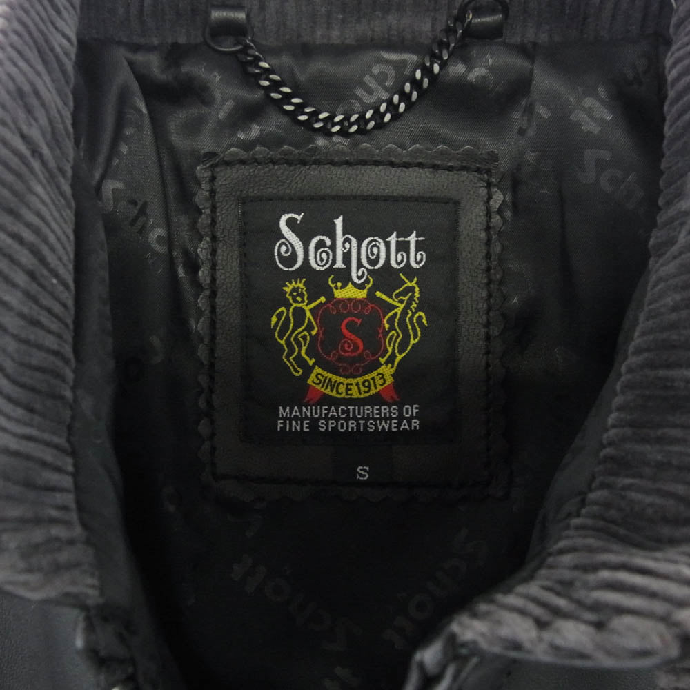 schott ショット 3111063 SHEEP CLASSIC RACER JKT シープ クラシック レーサー レザージャケット ブラック系 S【中古】