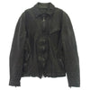 ISAMUKATAYAMA BACKLASH イサムカタヤマバックラッシュ 1772-01 ITALY SHOULDER COMMA 6 GARMENT-DYED JACKET イタリアンショルダー 0.6mm 製品染め 襟付き シングルライダースジャケット ブラック系 2【中古】