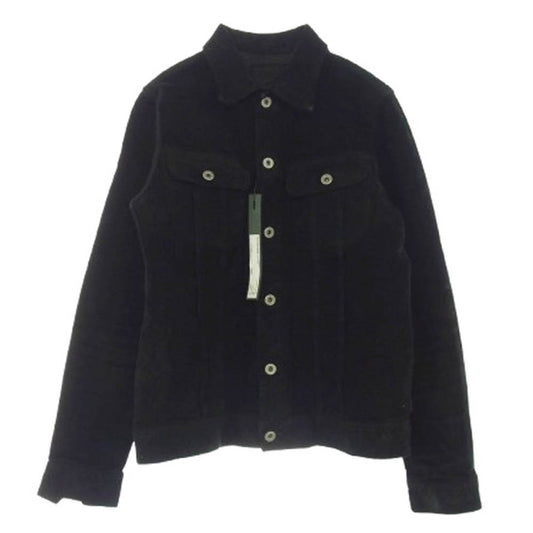 ISAMUKATAYAMA BACKLASH イサムカタヤマバックラッシュ 1878-07 NIGHT RIDE JAPAN CALF GARMENT-DYED JACKET ジャパンカーフ 白鞣し 製品染め ナイトライド スエード Gジャン ジャケット ブラック系 M【中古】