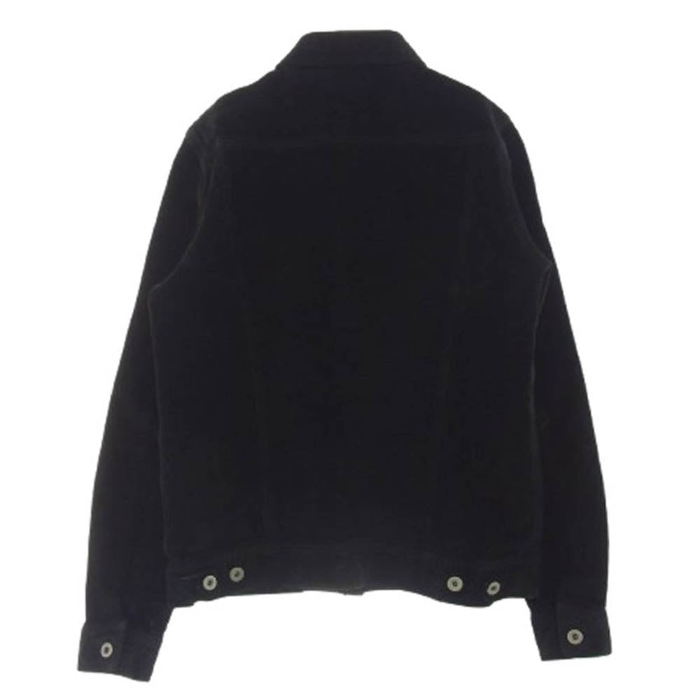 ISAMUKATAYAMA BACKLASH イサムカタヤマバックラッシュ 1878-07 NIGHT RIDE JAPAN CALF GARMENT-DYED JACKET ジャパンカーフ 白鞣し 製品染め ナイトライド スエード Gジャン ジャケット ブラック系 M【中古】