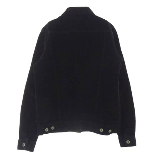 ISAMUKATAYAMA BACKLASH イサムカタヤマバックラッシュ 1878-07 NIGHT RIDE JAPAN CALF GARMENT-DYED JACKET ジャパンカーフ 白鞣し 製品染め ナイトライド スエード Gジャン ジャケット ブラック系 M【中古】